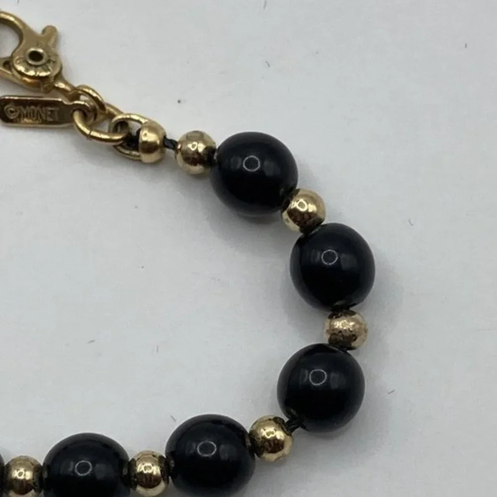 Monet Black Gold‎ Tone Beads 18
